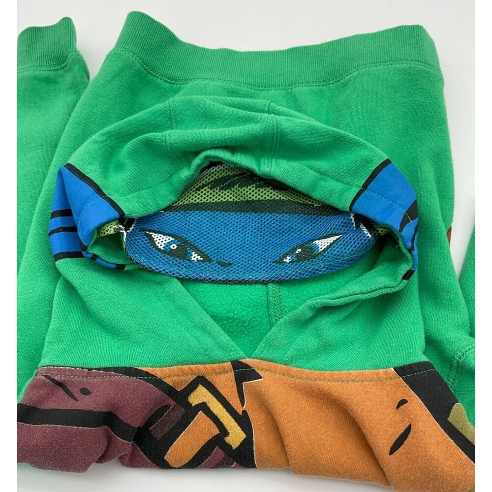 Teenage Mutant Ninja Turtles Nickelodeon Green Long Sleeve Hoodie Kids Size 4/5 - Picture 3 of 6
